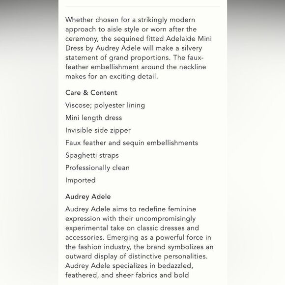 Bhldn Audrey Adele sequin dress/ size 8 - Picture 9 of 10